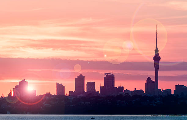 istock Auckland sunrise with flare 600417882