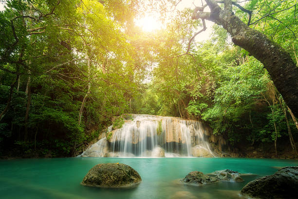istock Erawan waterfall in Kanchanaburi, Thailand. 600418136
