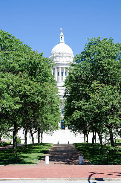 istock Providence State House seen from park 600669282