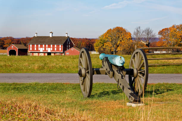 parque militar de gettysburg - gettysburg national military park imagens e fotografias de stock