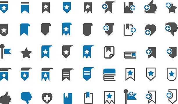 Vector illustration of Bookmark icons