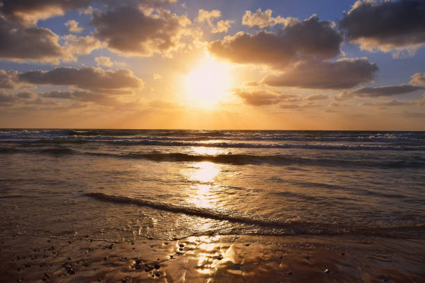istock sunset over the Mediterranean Sea, Israel 600677920