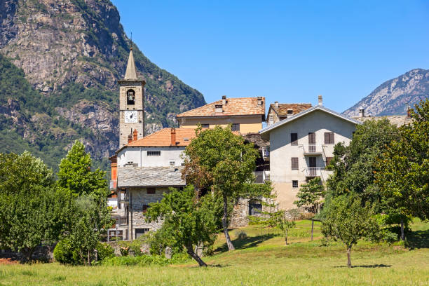 istock Overlooking a small village in the Aosta Valley 600679796