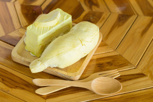 istock durian cake and fresh durian 600682388