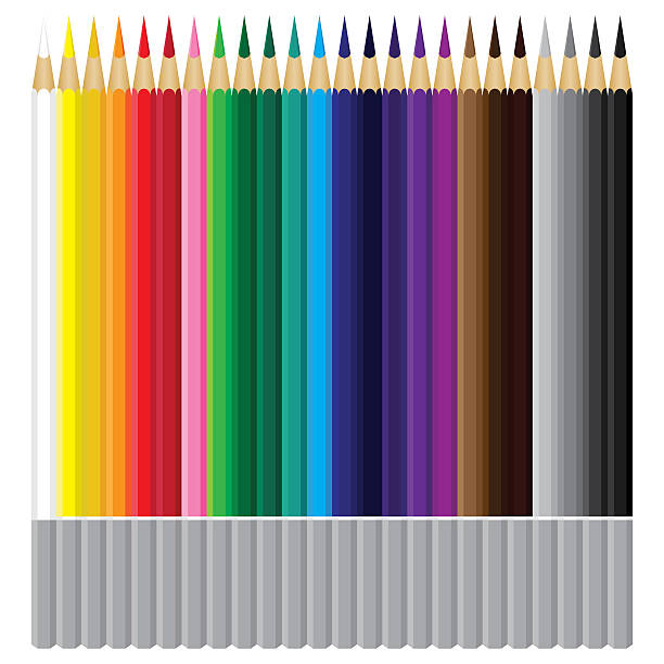 istock Colorful pencil on white background. Beautiful pencil on design. 600682412