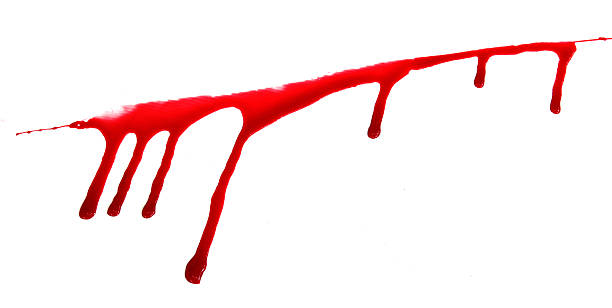 istock set 8. bloodstains on isolated white background 600685288