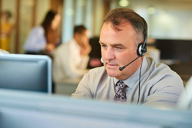 istock he's in complete control of his headset . 600688016