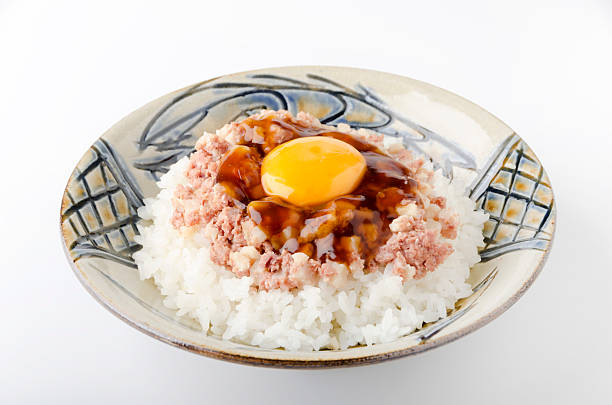istock Corned beef hash on top of the rice 600688388