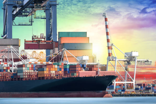 istock Logistics and transportation of International Container Cargo ship 600688474