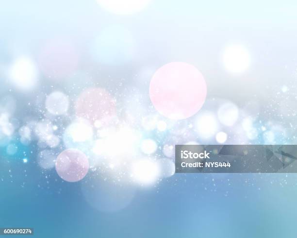 Winter Light Blue Blurred Defocused Background Stock Photo - Download Image Now - Christmas, Light - Natural Phenomenon, Backgrounds
