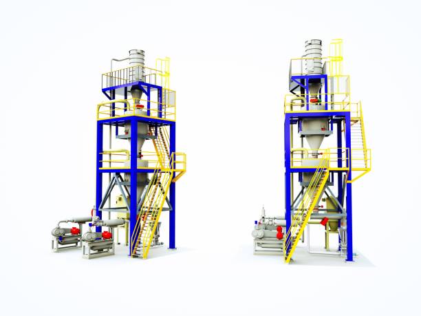 istock tanks for the storage of grain granary. Silos construction. Isolate 600691356