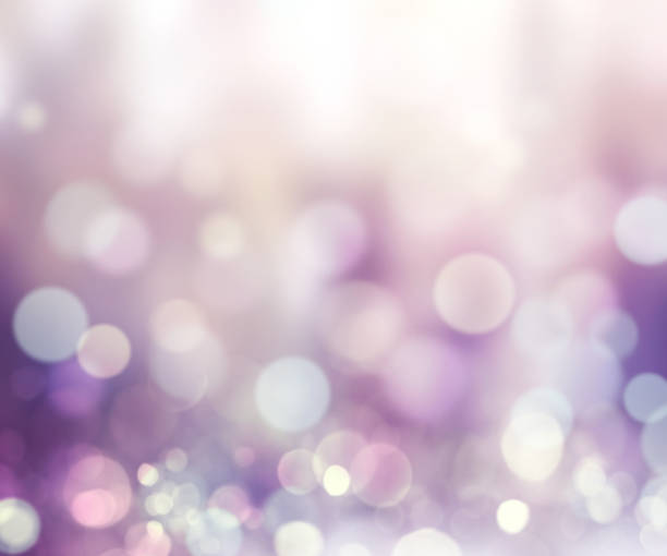 Winter snowy defocused lights violet illustration.