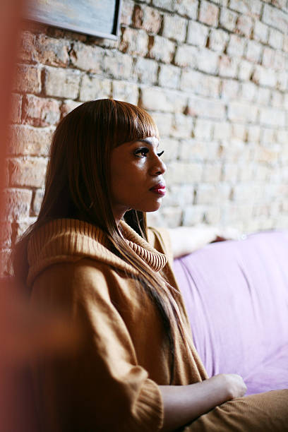 istock Pensive African woman. 600693504