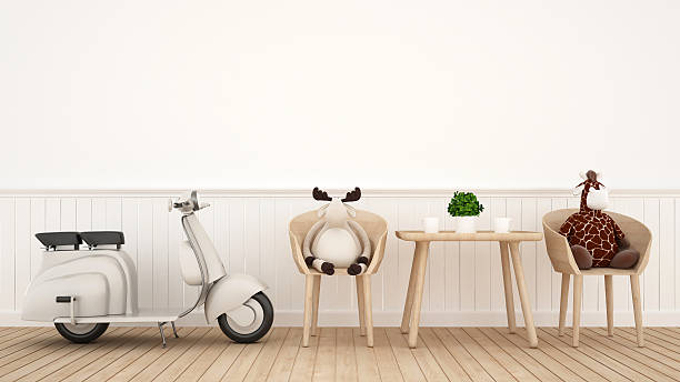 istock motorcycle with animal doll in kid room - 3d rendering 600699084