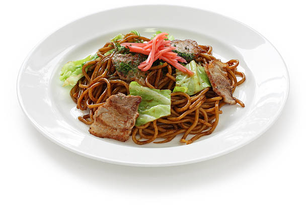 istock yakisoba, japanese fried noodles 600699184