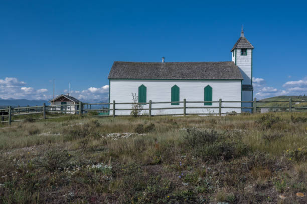 istock Historic Church on Stoney Indian Reserve 600701328