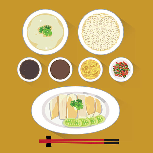 Chicken Rice Stock Illustration - Download Image Now - Rice - Cereal Plant,  Chicken Meat, Vector - iStock