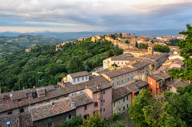 istock Perugia (Umbria) panorama from Porta Sole at sunset 600991750