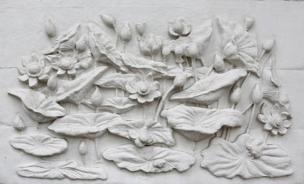 istock The Sculpture of native thai style decorative on the wall 600992140