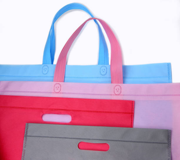istock Synthetic fabric bag isolated on white background 600993708