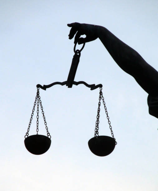 istock Justice Weight Scale Scene On A Beautiful Day In Summer.Frankfurt 600995186