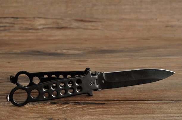 istock Steel butterfly knife (balisong) 600996346