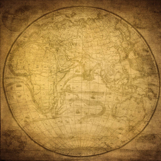 istock vintage map of the world published in 1858 600996980