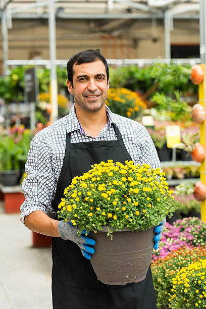 istock Male Florist working at a nursery 600998760