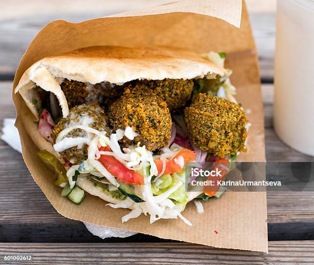 Street Food Stock Photo - Download Image Now - Falafel, Pita Bread, Street Food