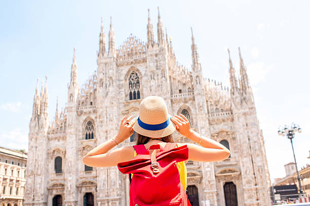 istock Woman traveling in Milan 601003850
