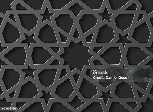 Seamless Islamic Pattern 3d Traditional Arabic Design Element Stock Illustration - Download Image Now