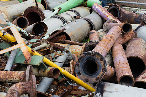 istock Steel tubes, iron pipes and bars. 601007140