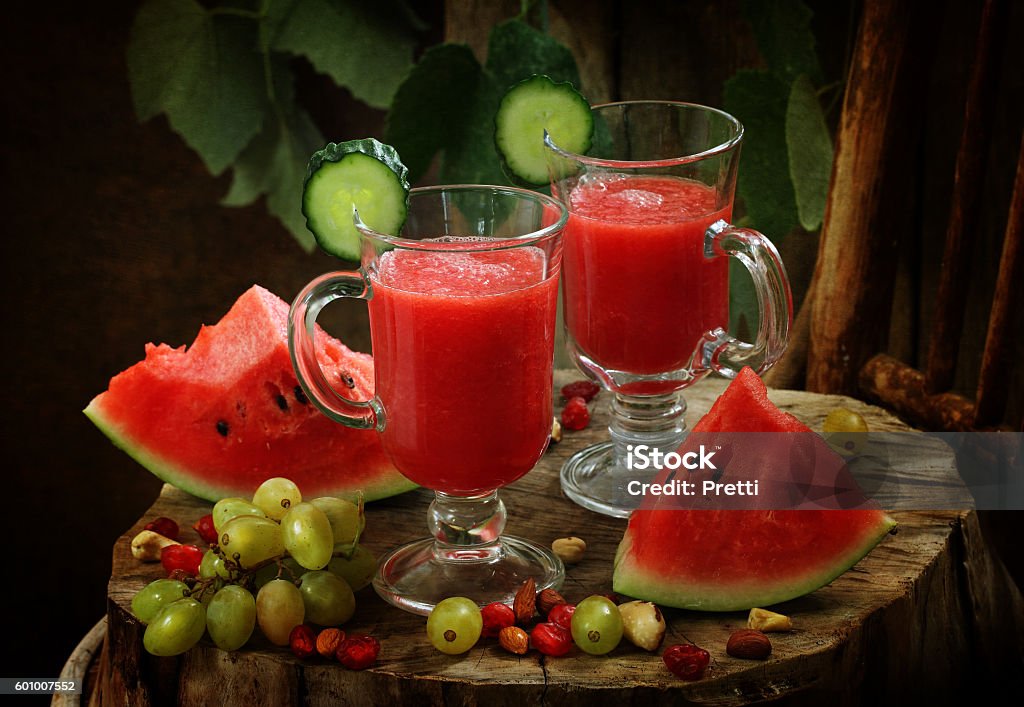 Watermelon smoothies Dessert - Sweet Food Stock Photo