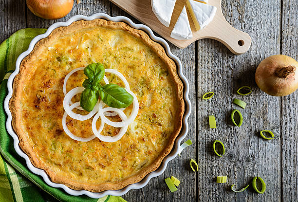 istock Onion Quiche with Camembert, leek and eggs 601009370