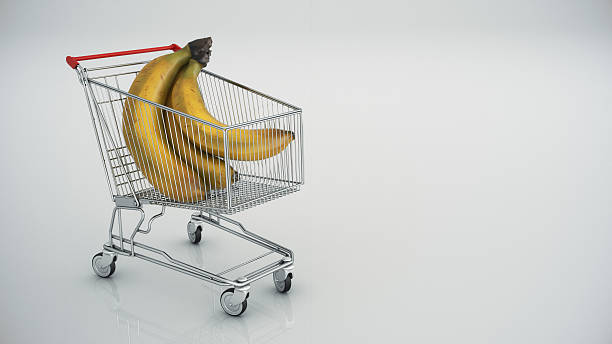 istock shopping cart with bananas 601017226