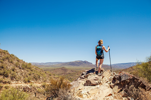 Woman Hiking the Arizona Desert