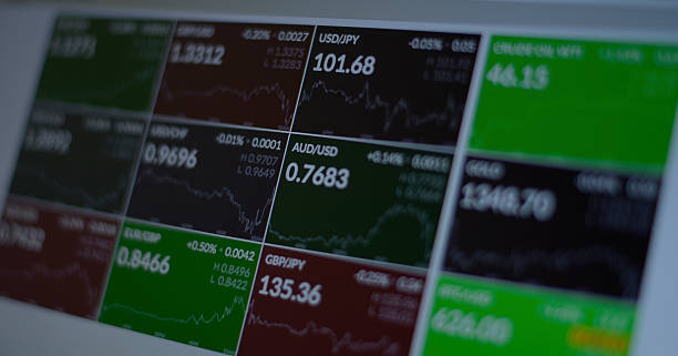 Cтоковое фото Финансовый фон со значениями рынка