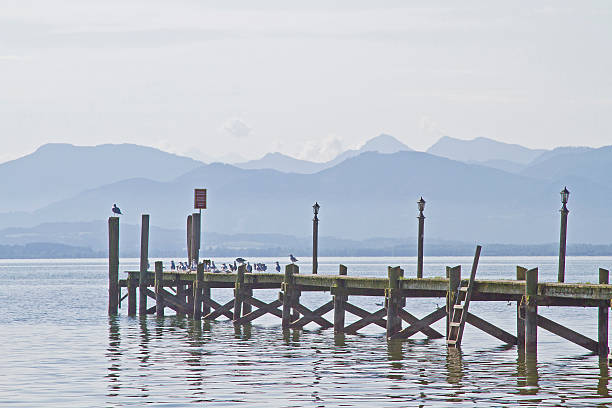istock Landing stage in lake Chiemsee 601019664