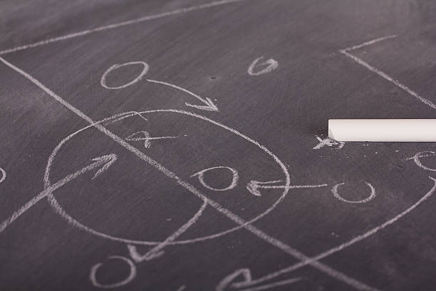 istock Close up of blackboard for coaching tactics 601020472
