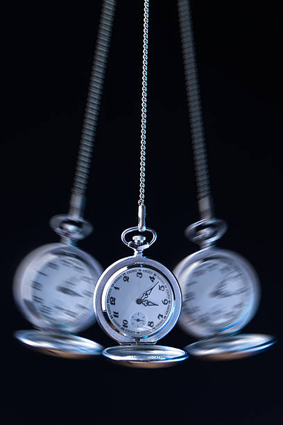 istock Pocket watch swinging on a chain to hypnotise 601034712