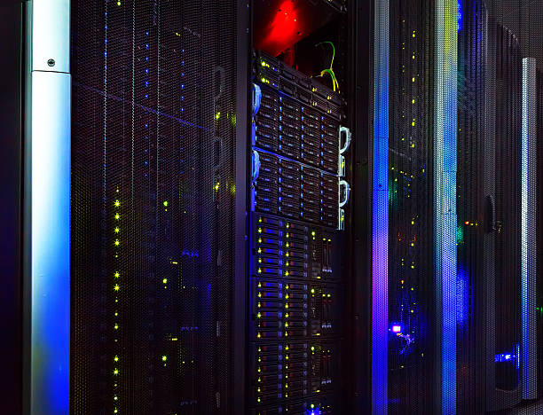 istock fantastic view of the mainframe in the data center rows 601035742