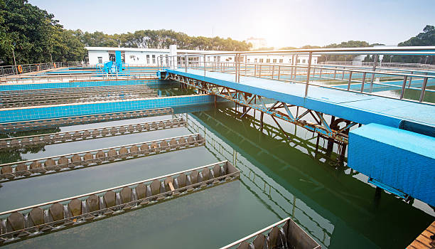 istock Modern urban wastewater treatment plant 601037522
