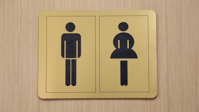 The sign of the toilet