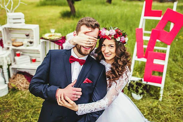 istock Wedding couple embracing each other 601105510