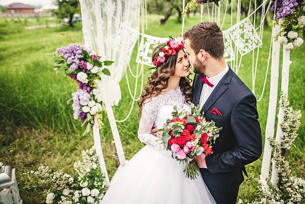 istock bride and groom outdoors 601108246