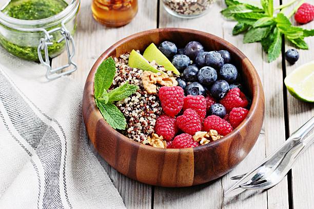 istock Quinoa salad with fresh berries,walnuts and mint 601114628