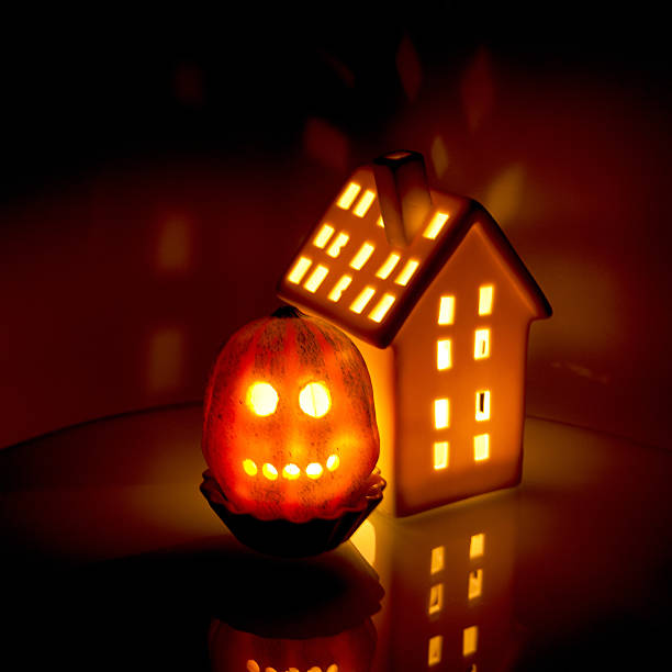 istock Pumpkin lantern in the darkness 601117240