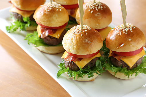 mini hamburger, mini burger, slider,homemade party food