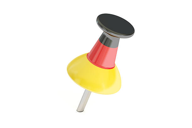 istock Push pin with flag of Germany, 3D rendering 601117770