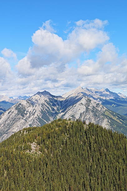 istock View from Sulphur Mountain looking at Canadian Rockies, Banff, Canada. 601120536